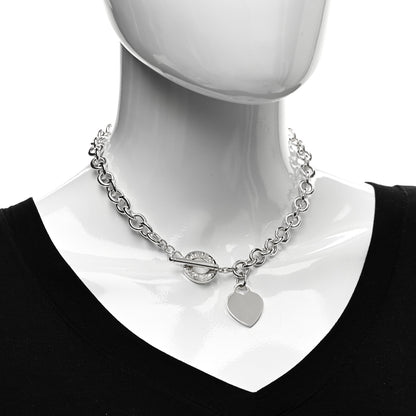 Tiffany Sterling Silver Heart Tag Toggle Necklace 2 of 4