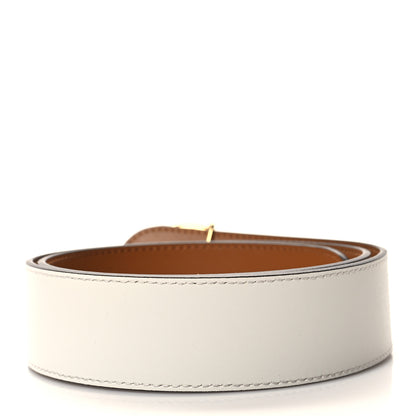 Fendi Vitello Liberty F is Fendi Bi-Color Reversible Belt 80 32 Caramello White 2 of 4
