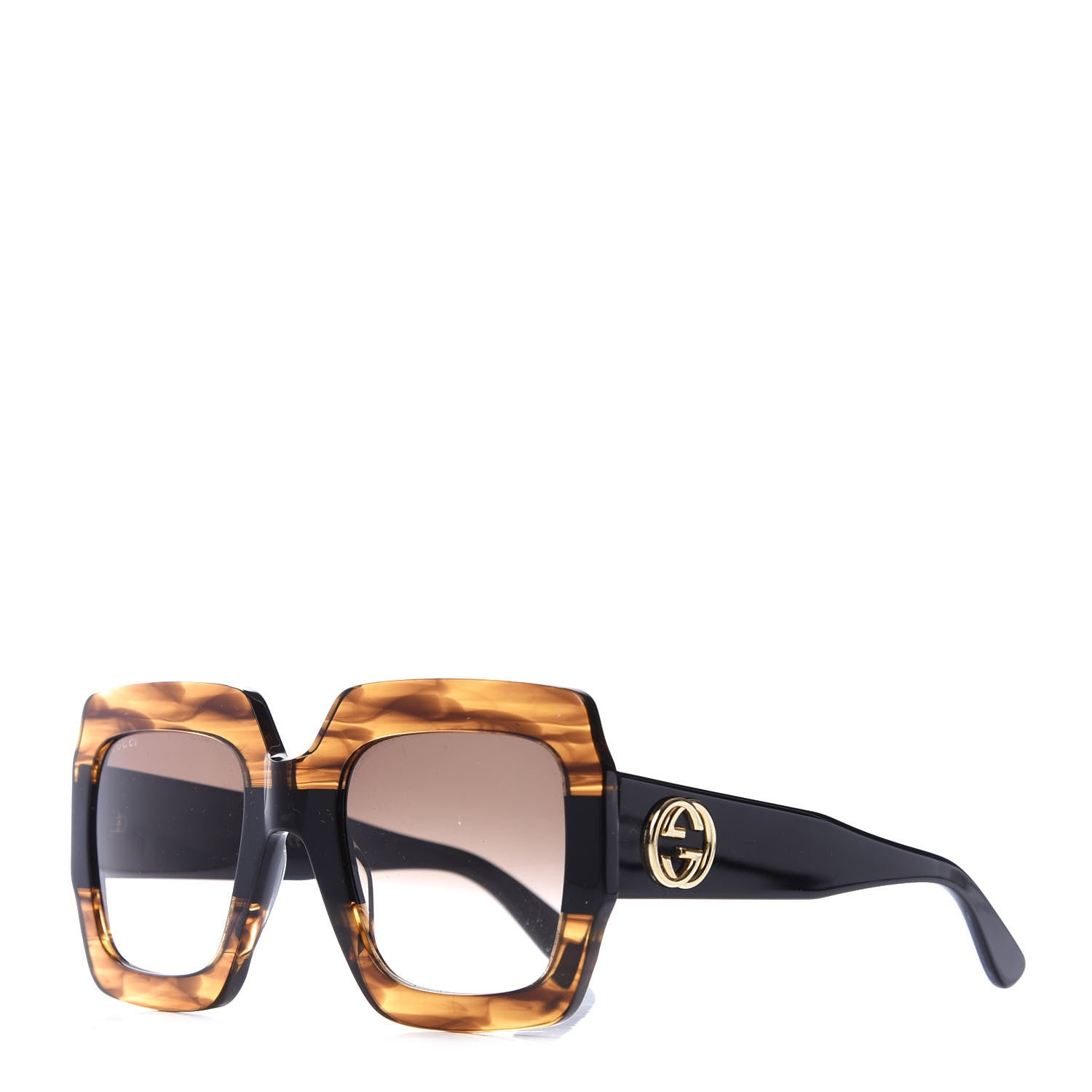 Gucci Square Frame GG0178S Sunglasses Havana 1 of 8