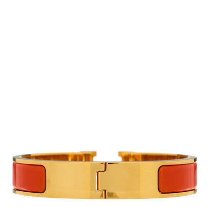 Hermes Enamel Narrow Clic Clac H Bracelet PM Orange 3 of 6