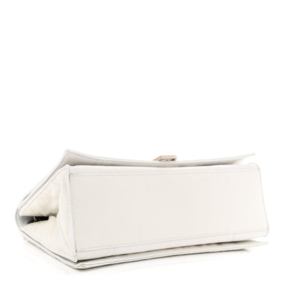 Balenciaga Crushed Calfskin Quilted Medium Crush Chain Bag Optic White 4 of 11