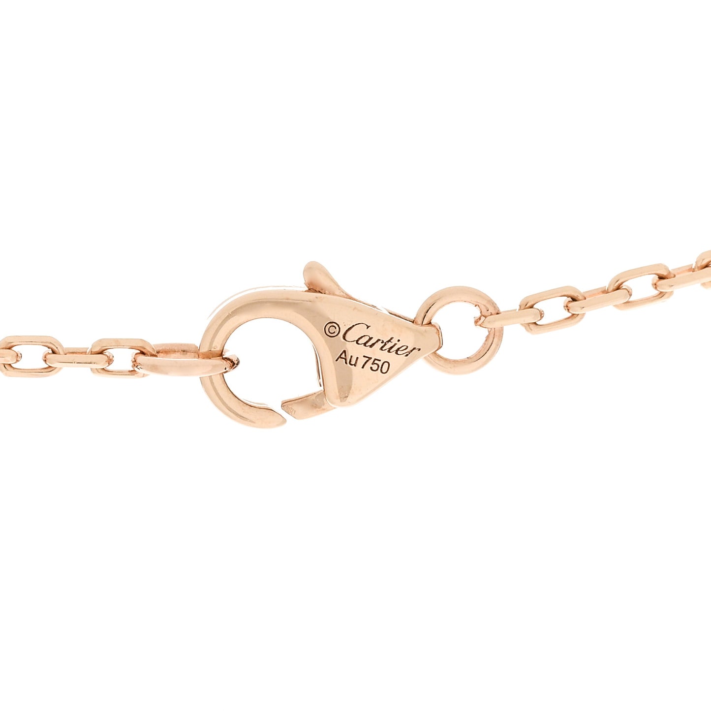 18K Pink Gold Diamond Interlocking LOVE Paved Necklace