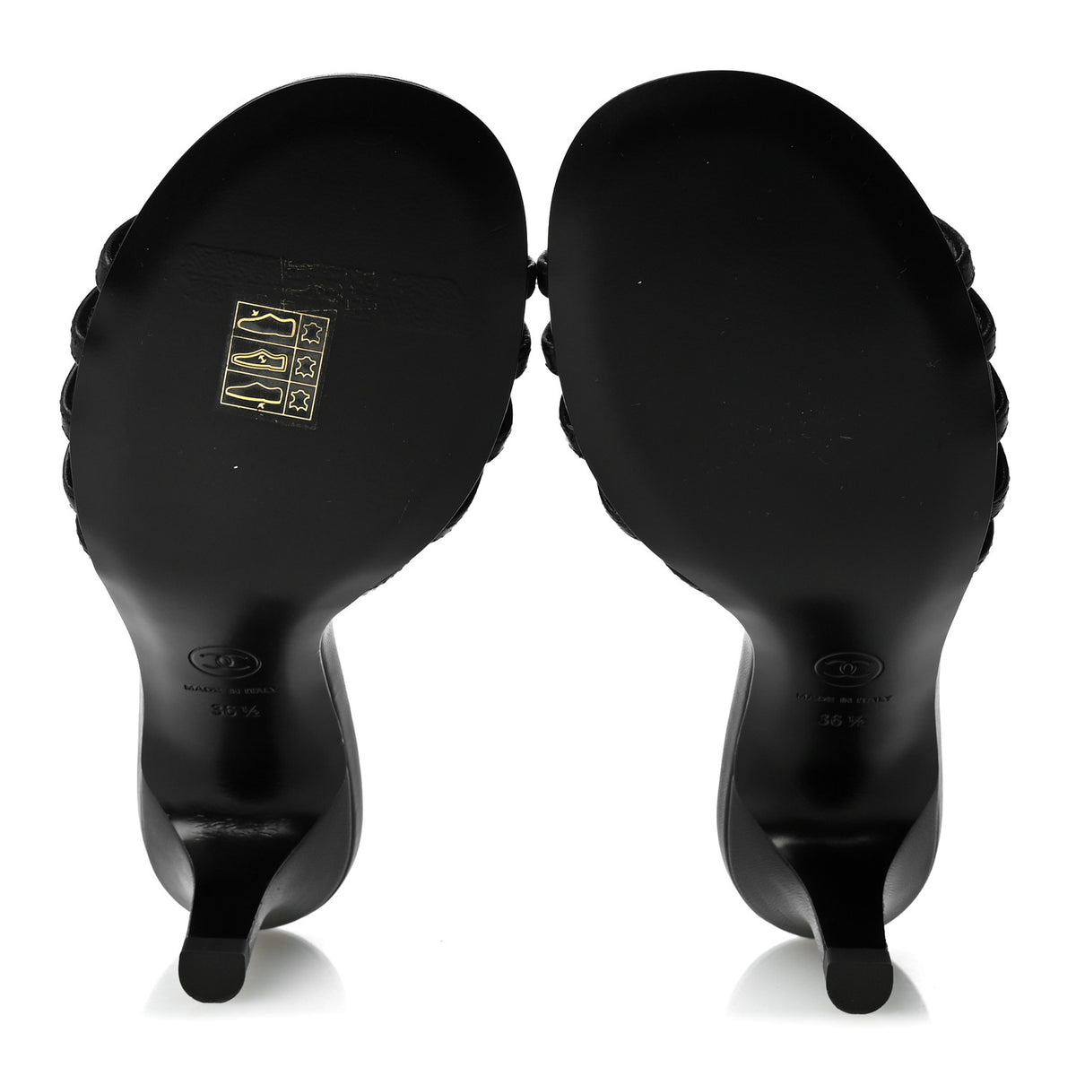 Goatskin CC Sandals 36.5 Black