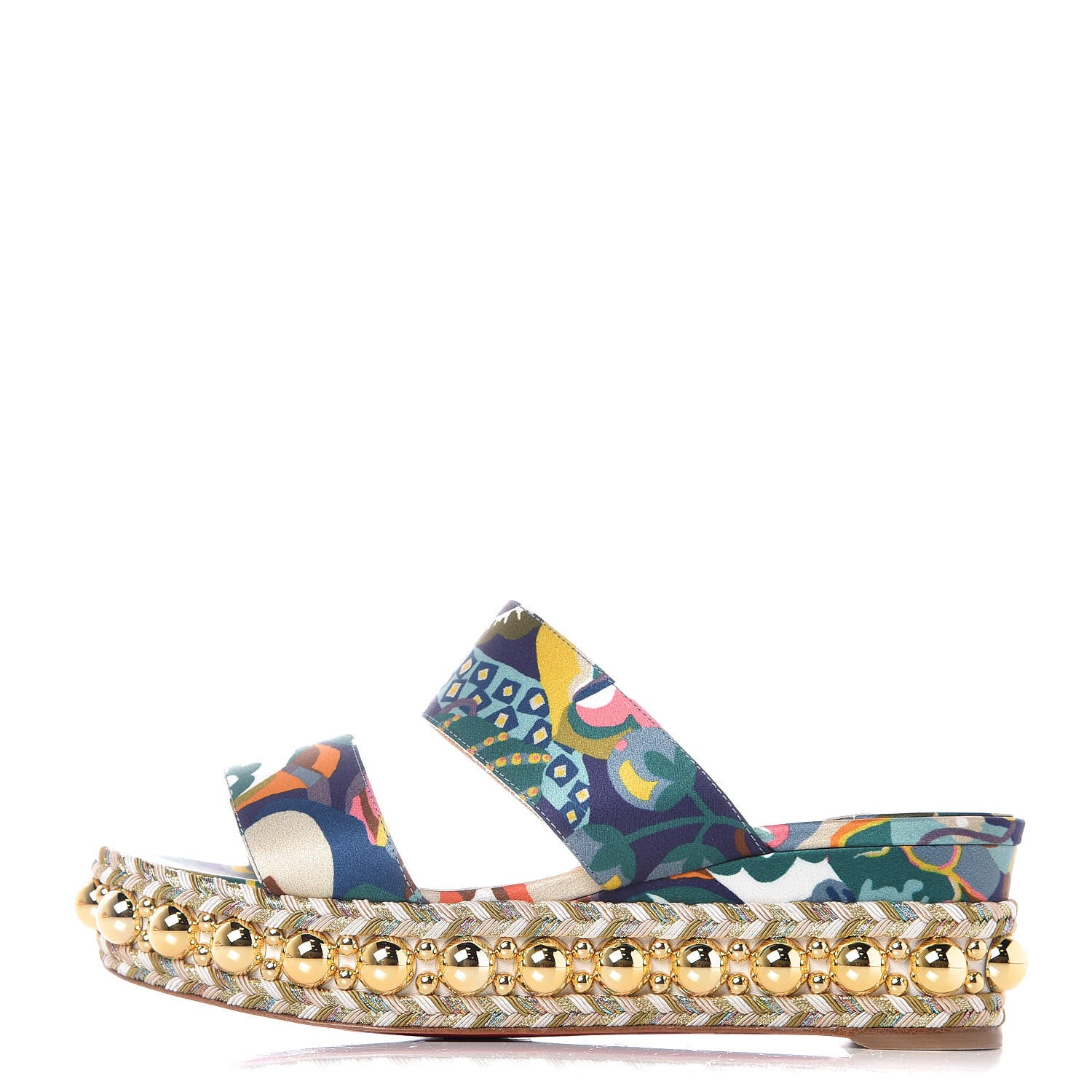 Christian Louboutin Satin Wallpaper Janitag 60 Platform Sandals 36 Charlotte 1 of 8