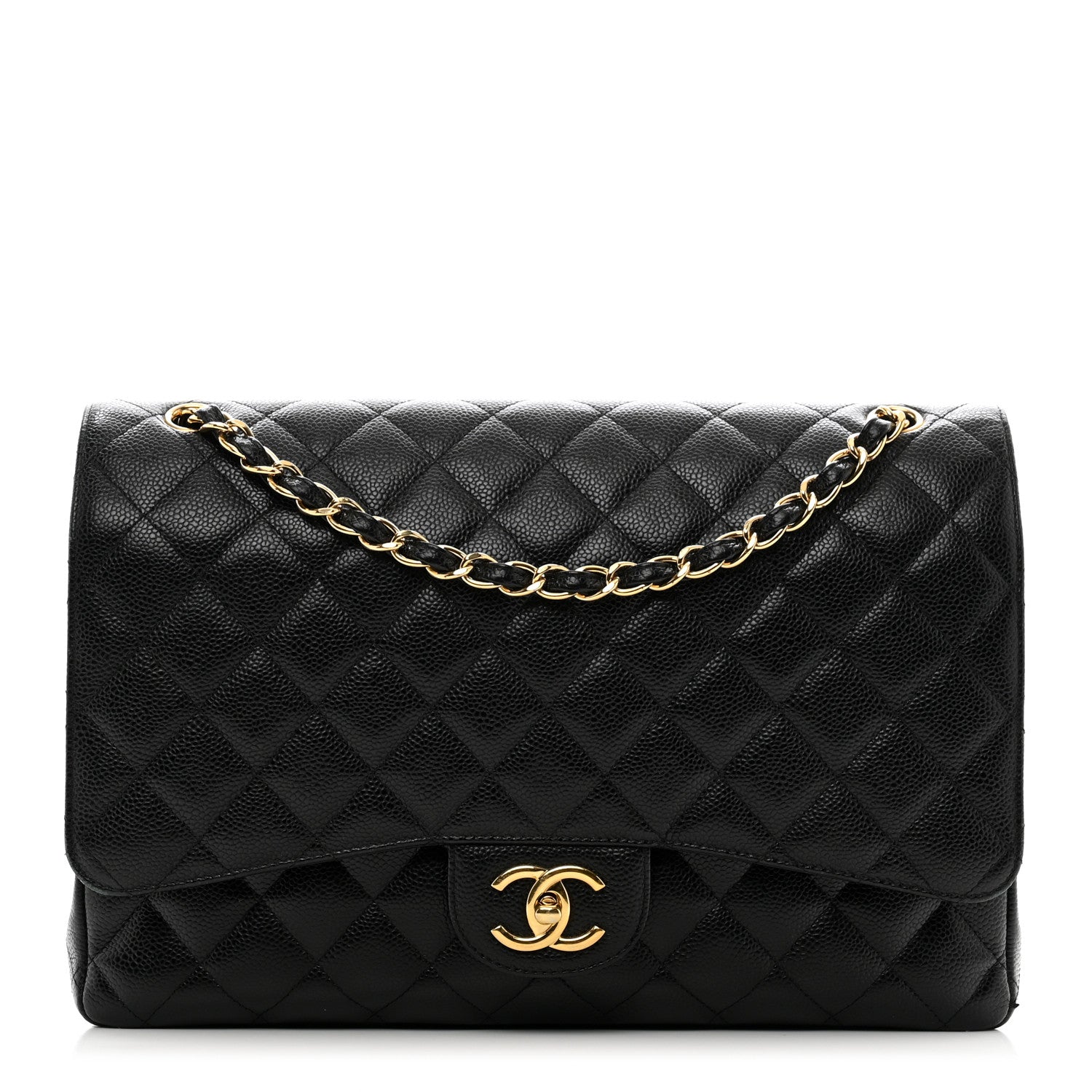 Chanel Caviar Quilted Maxi Double Flap Black 1 of 12