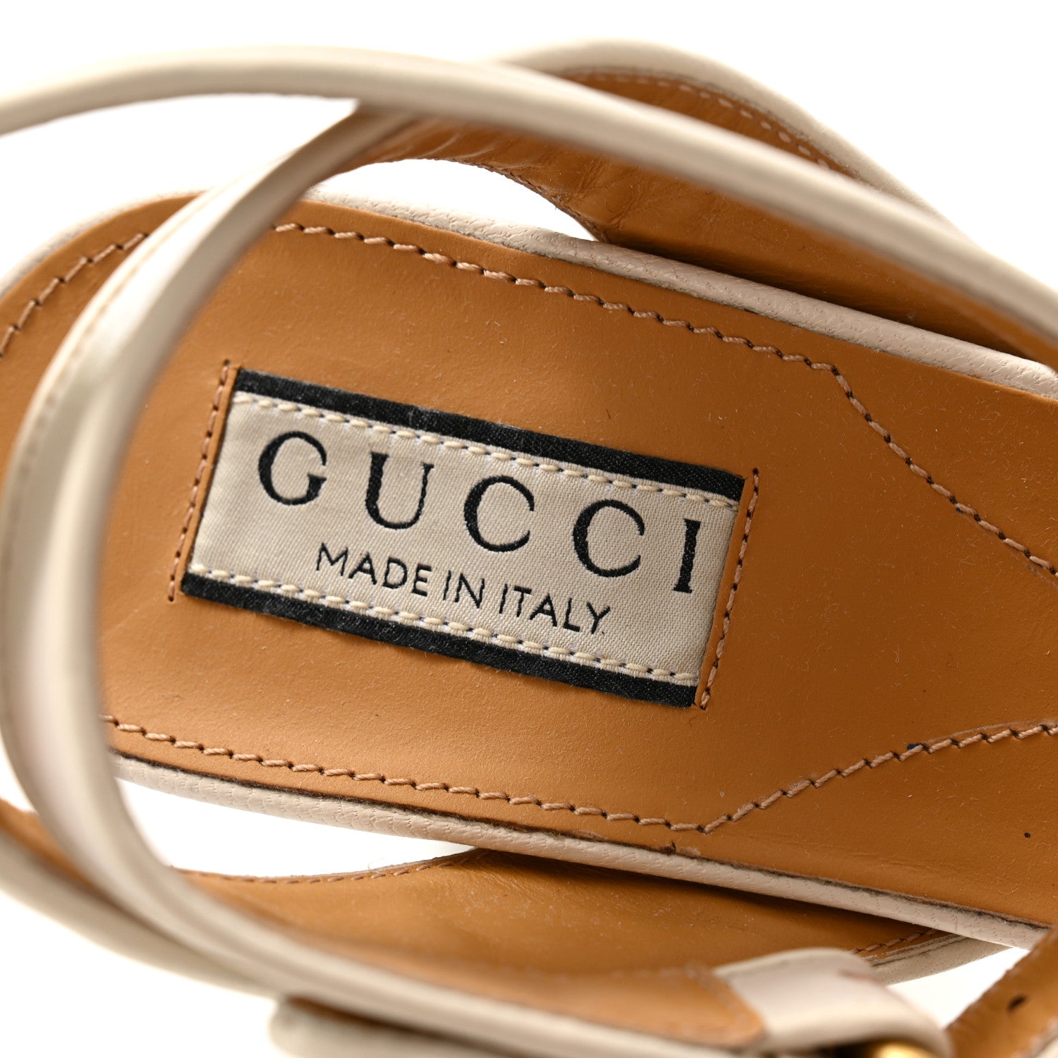 Gucci Quentin Granada Kid Horsebit 25/60mm Platform Sandals 37.5 Mystic White 7 of 9
