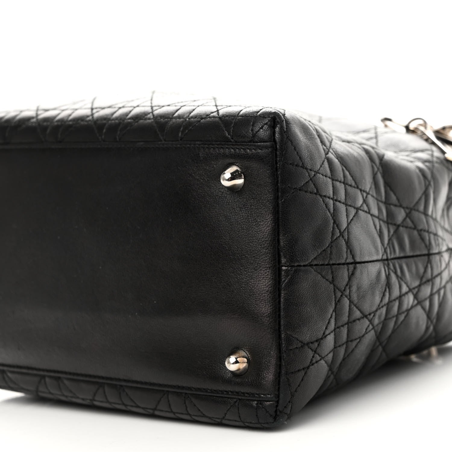 Christian Dior Lambskin Cannage Small Soft Lady Dior Tote Black 10 of 14