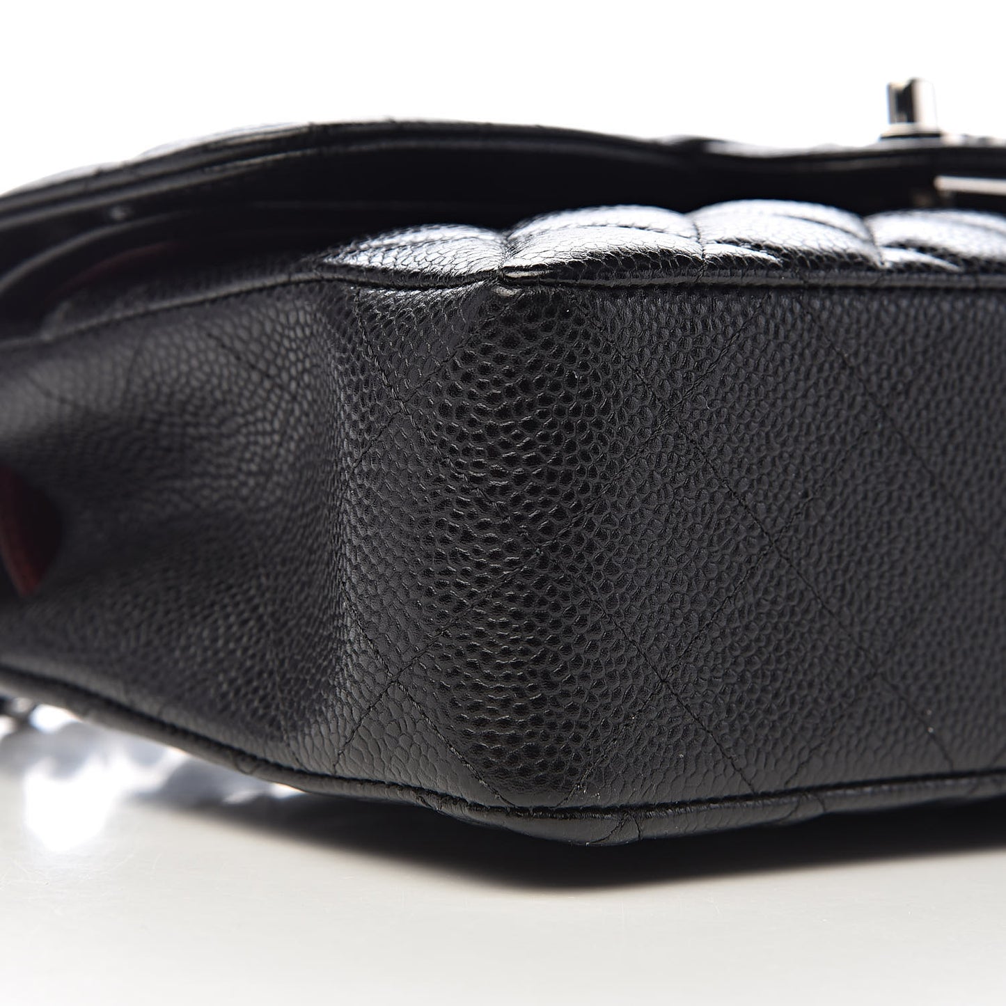 Caviar Quilted Small Double Flap Black