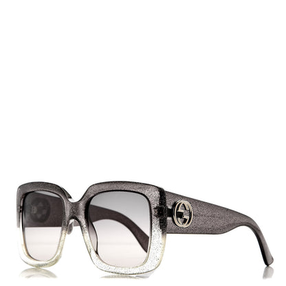 Gucci Glitter Square Optyl Sunglasses 3814/S Gray Silver 1 of 8
