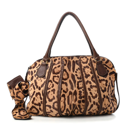 Valentino Garavani Calf Hair Leopard Print Shoulder Bag 1 of 9