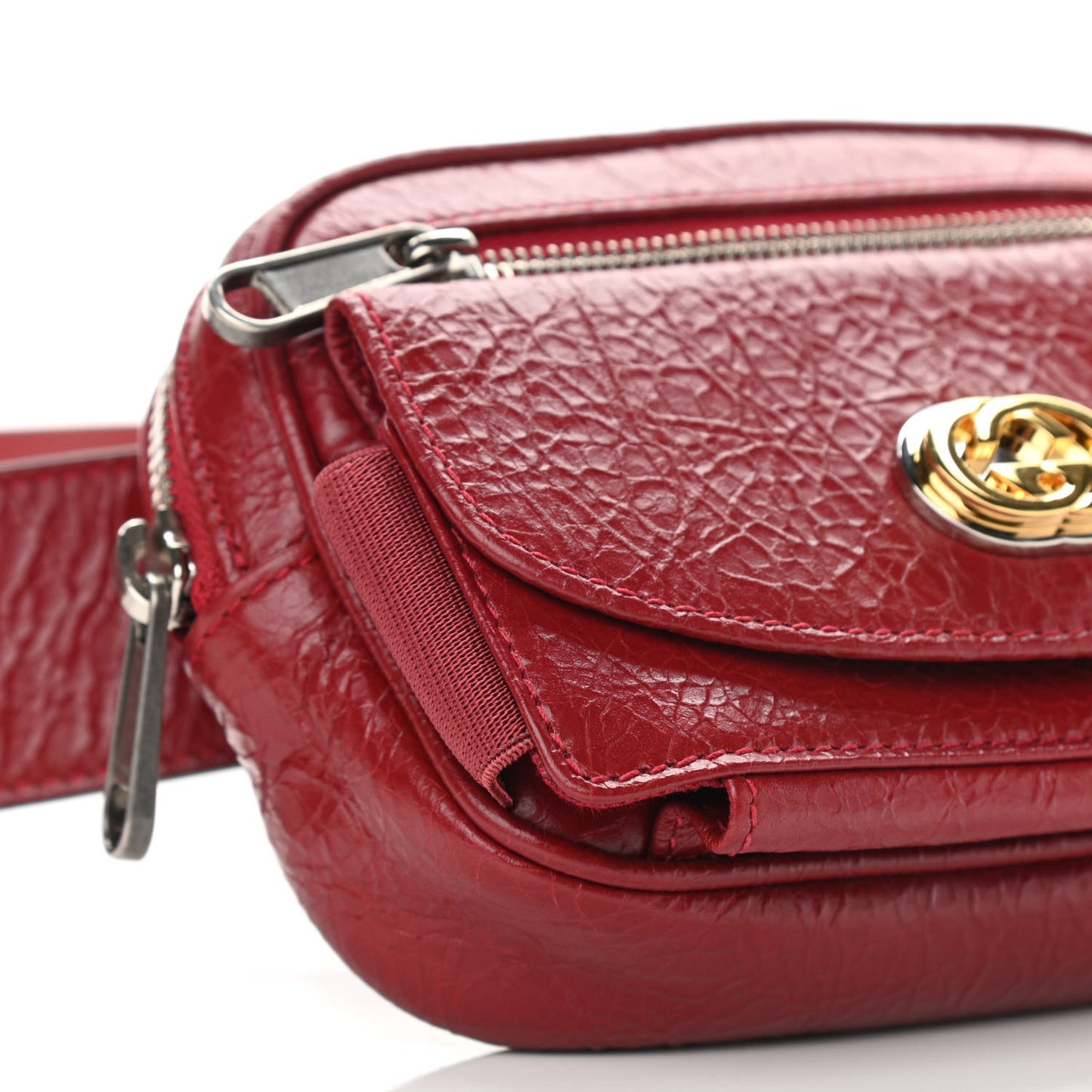 Fluffy Calfskin Mini Morpheus Belt Bag 90 36 Red