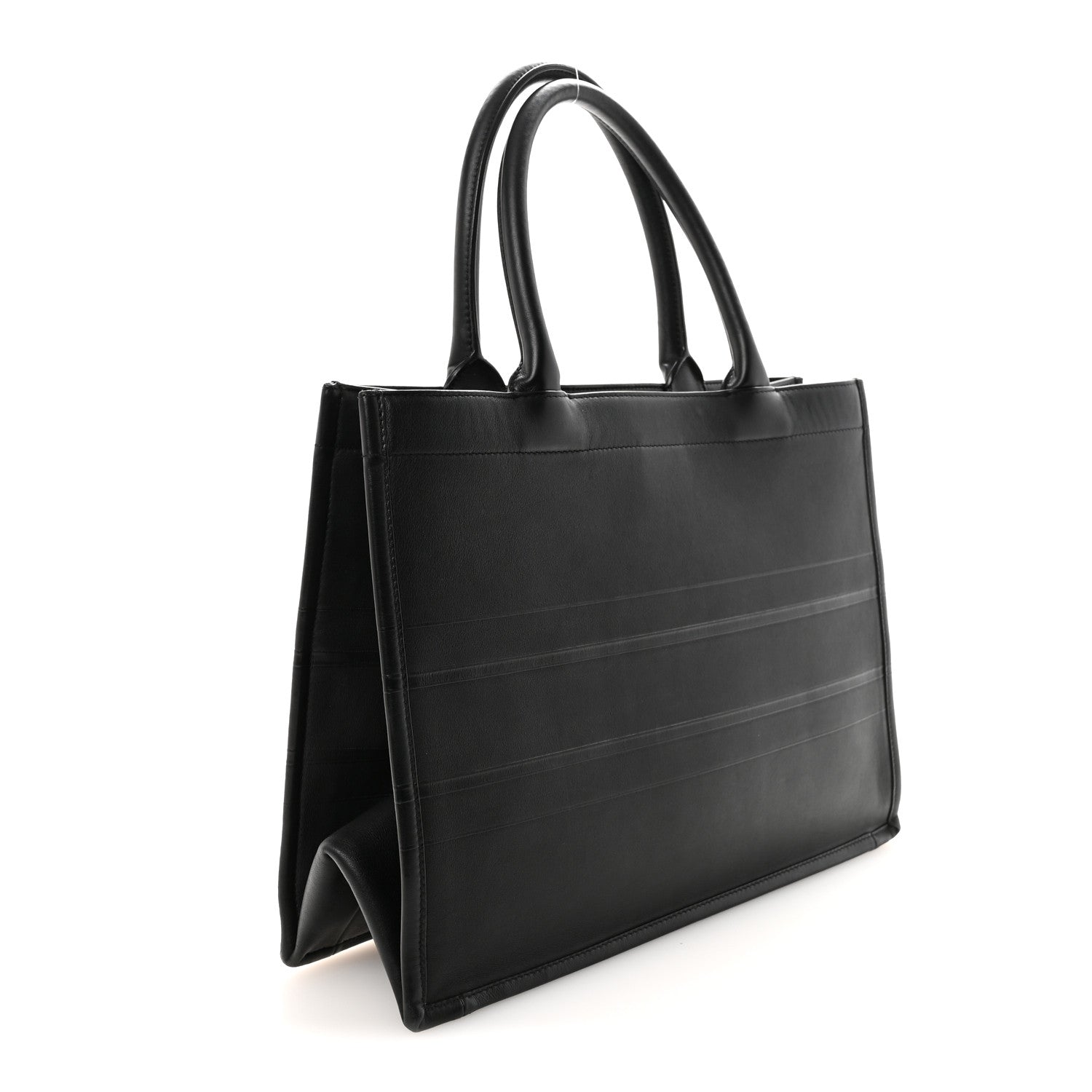 Christian Dior Calfskin Embossed Medium Book Tote Black 3 of 10
