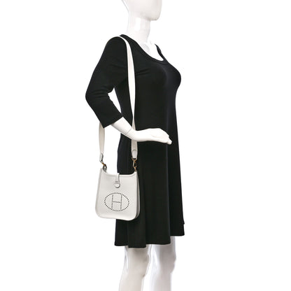Hermes Taurillon Clemence Amazone Evelyne TPM New White 2 of 10