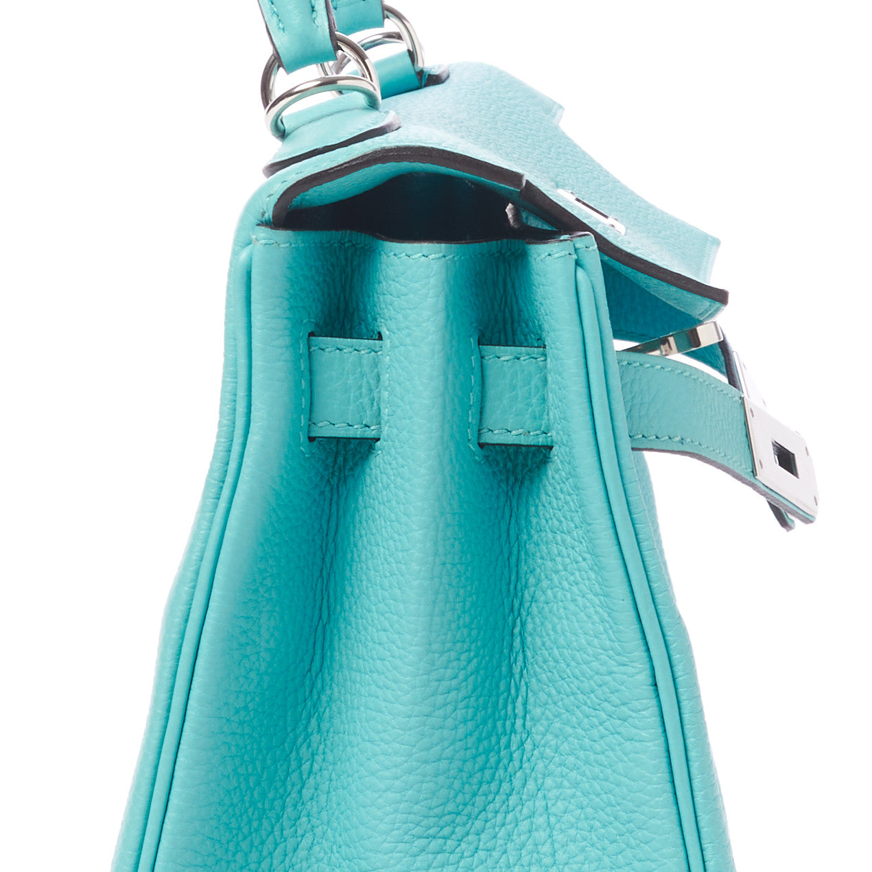 Hermes Togo Kelly Retourne 28 Bleu Atoll 18 of 31