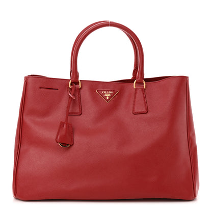 Prada Saffiano Lux Large Tote Fuoco 1 of 8