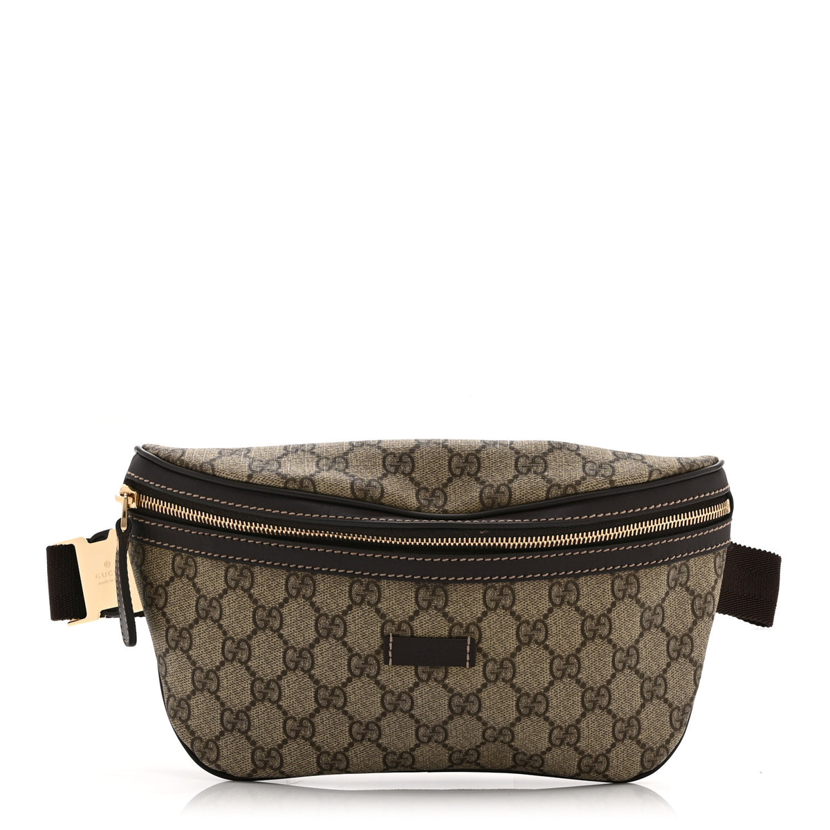 GG Supreme Monogram Belt Bag Dark Brown