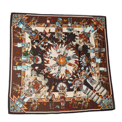 Hermes Cashmere Silk Kachinas Shawl 140 3 of 7