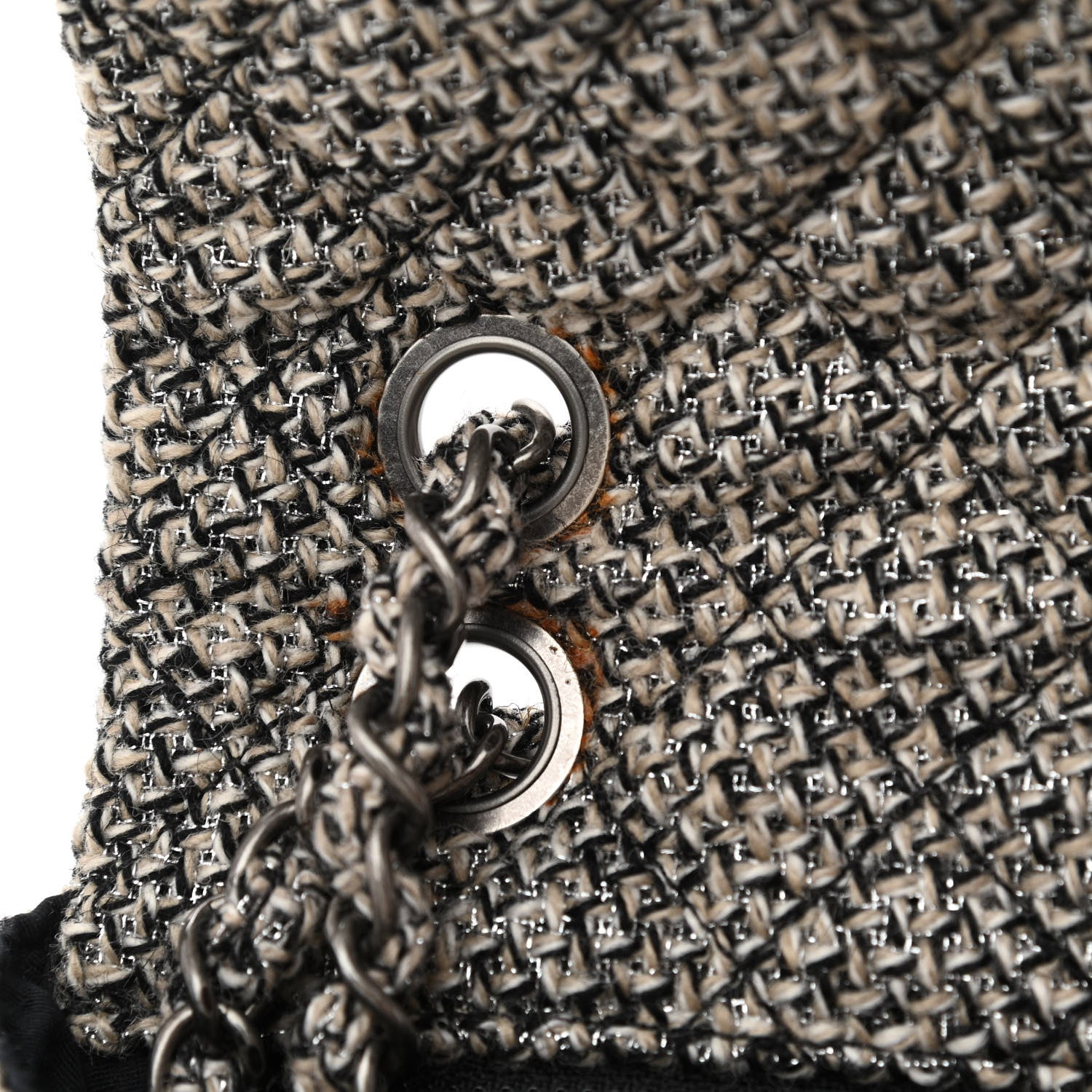 Chanel Crystal Tweed Quilted Medium Single Flap Black 12 of 15