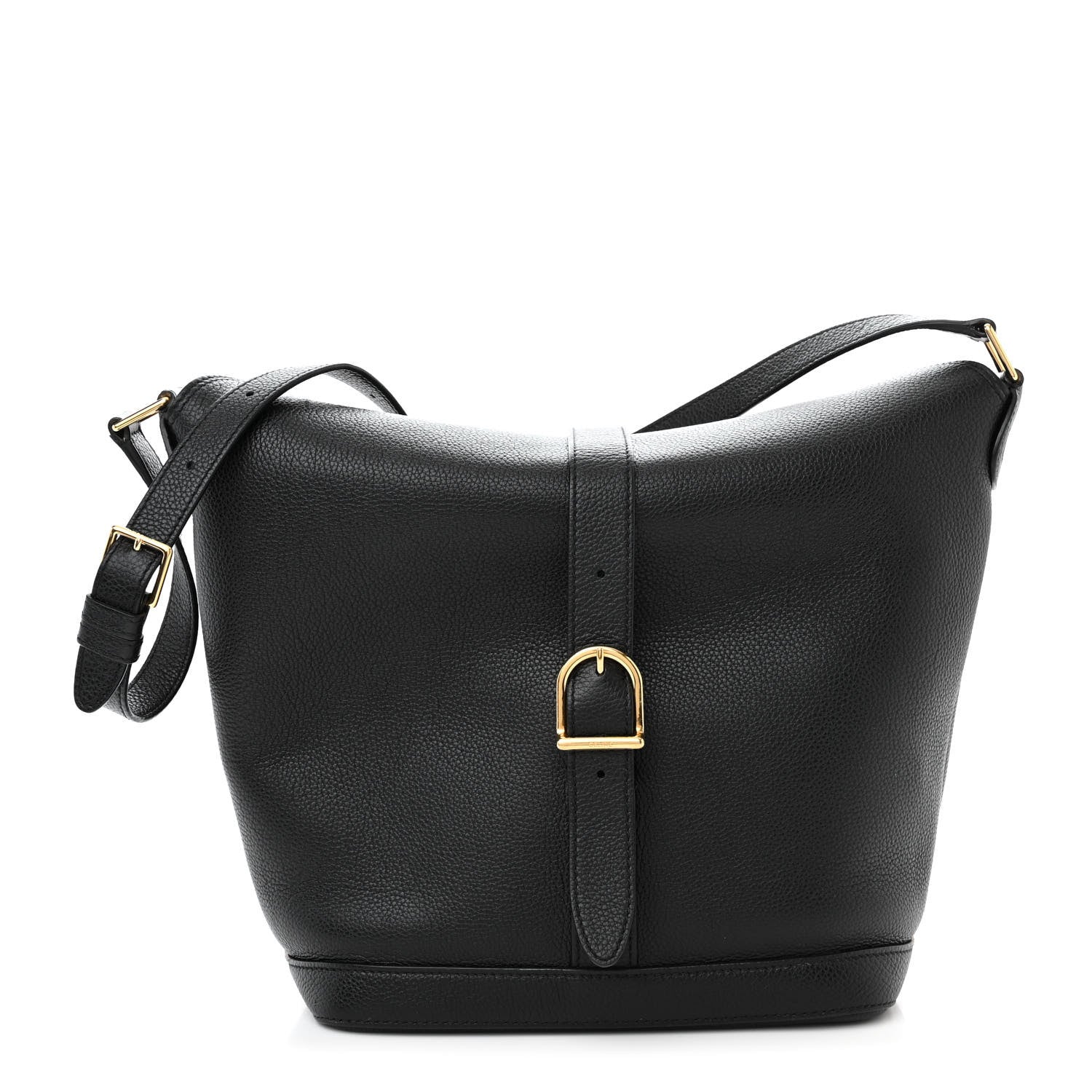 Celine Soft Grained Calfskin Medium Bucket Bag Black 1 of 12