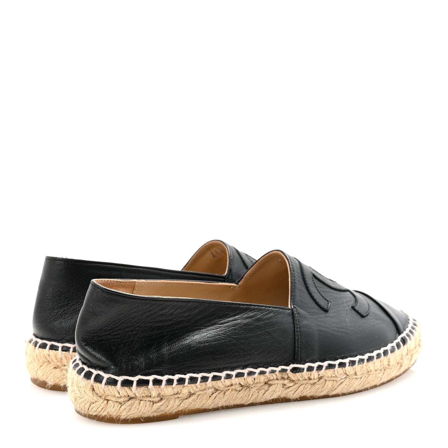 Lambskin CC Espadrilles 37 Black