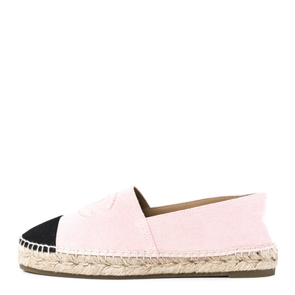 Chanel Denim Toile CC Espadrilles 39 Pink Black 1 of 11