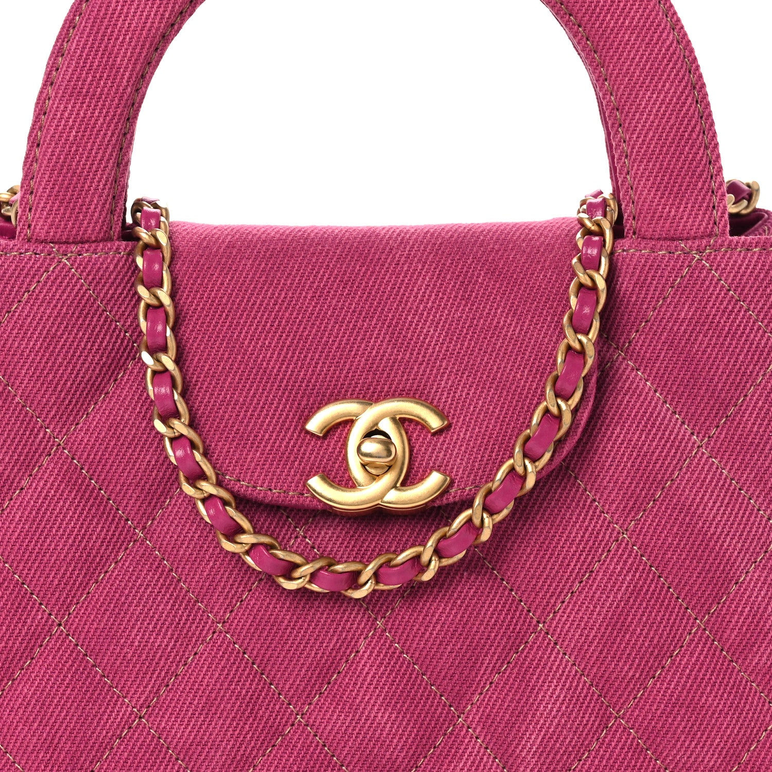 Chanel Denim Quilted Nano Kelly Shopper Fuchsia 1853088 – FASHIONPHILE