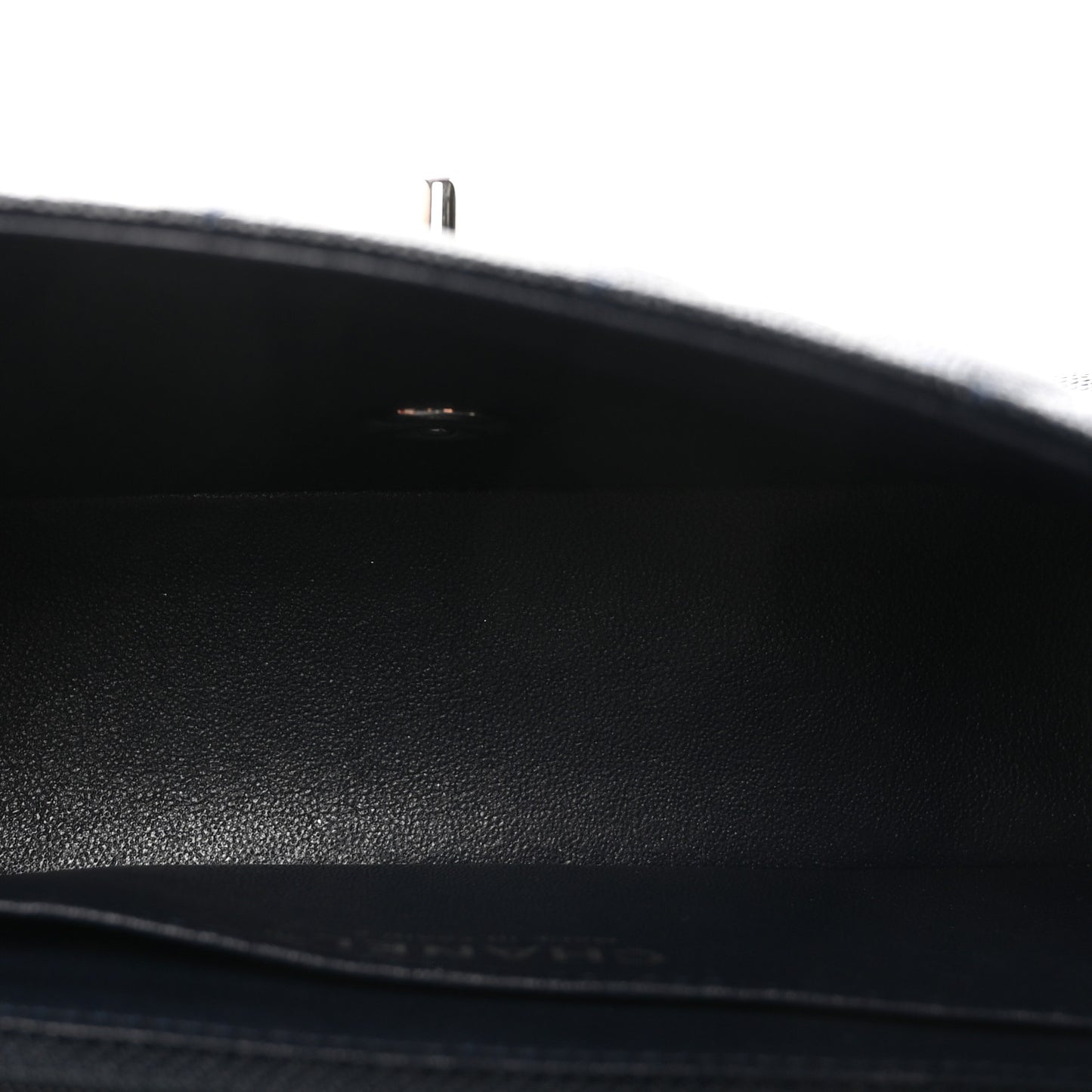 Caviar Quilted Mini Rectangular Flap Navy