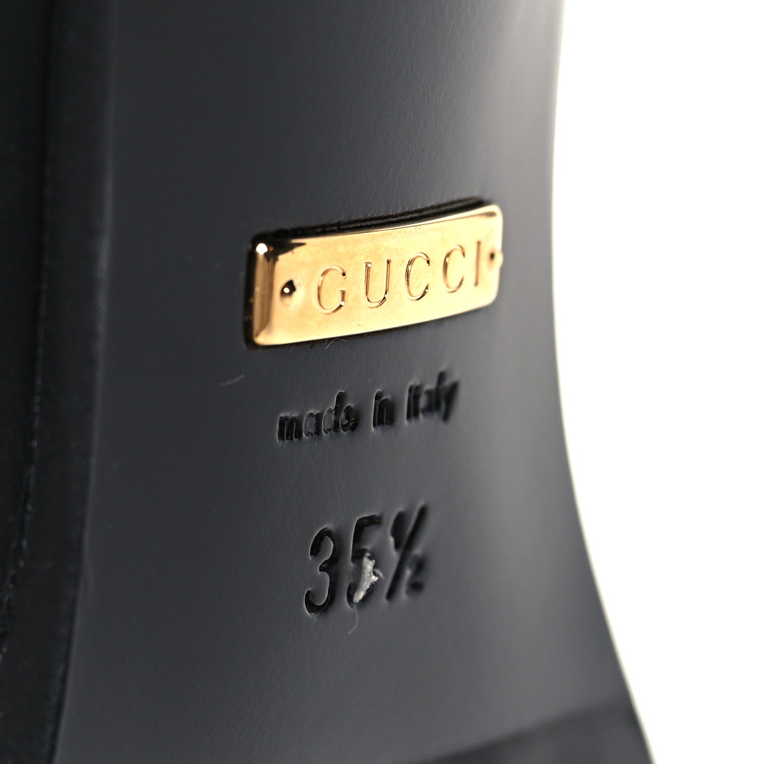 Gucci Calfskin Double G Knee High Boots 35.5 Black 6 of 8