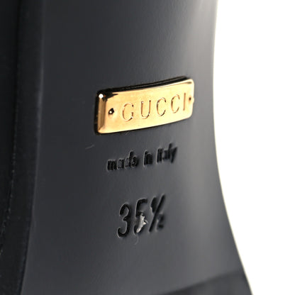 Gucci Calfskin Double G Knee High Boots 35.5 Black 6 of 8