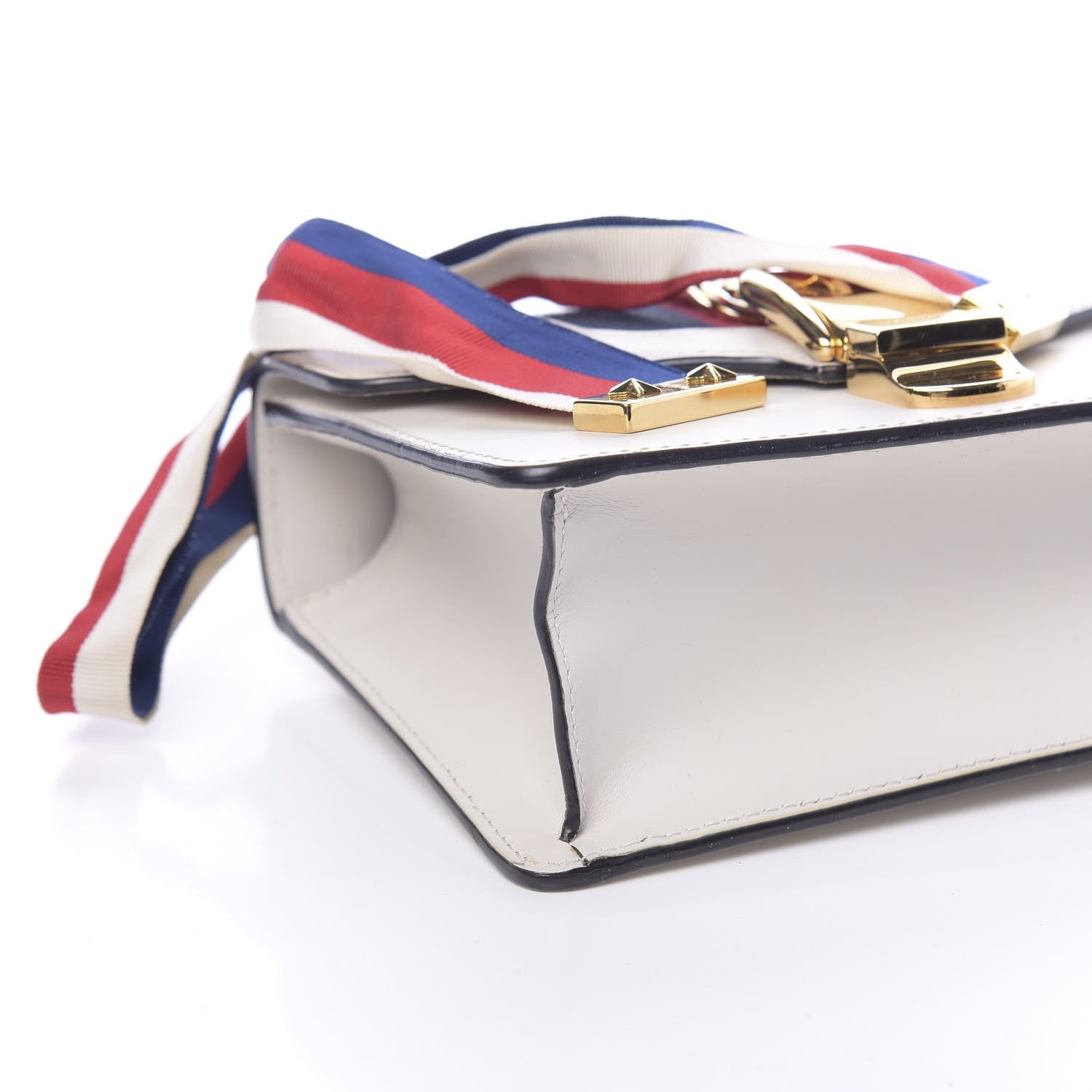 Gucci Calfskin Mini Sylvie Chain Shoulder Bag White 11 of 12