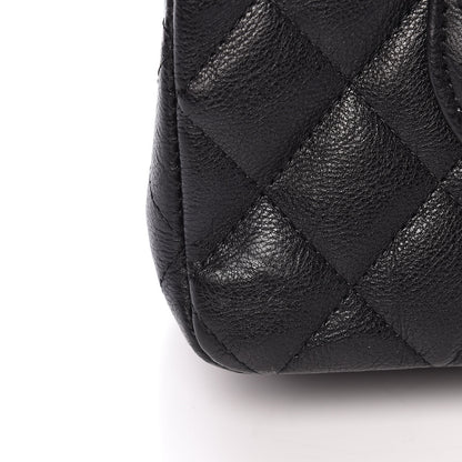 Chanel Crumpled Calfskin Quilted Medium Double Flap So Black 15 of 16