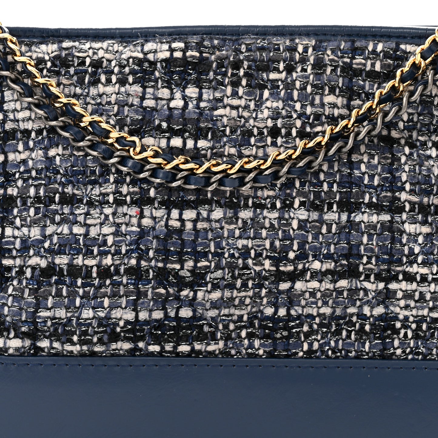 Tweed Calfskin Medium Gabrielle Hobo Blue