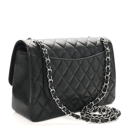 Chanel Caviar Quilted Jumbo Double Flap Black 3 of 11