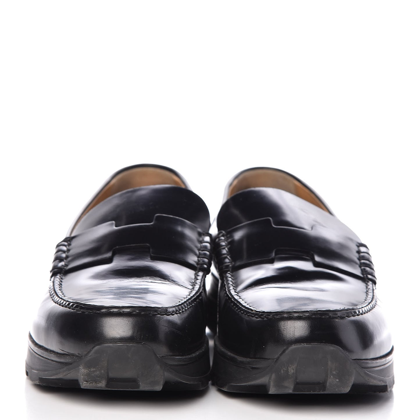Tuscan Calfskin Opus Moccasin Loafers 42 Black