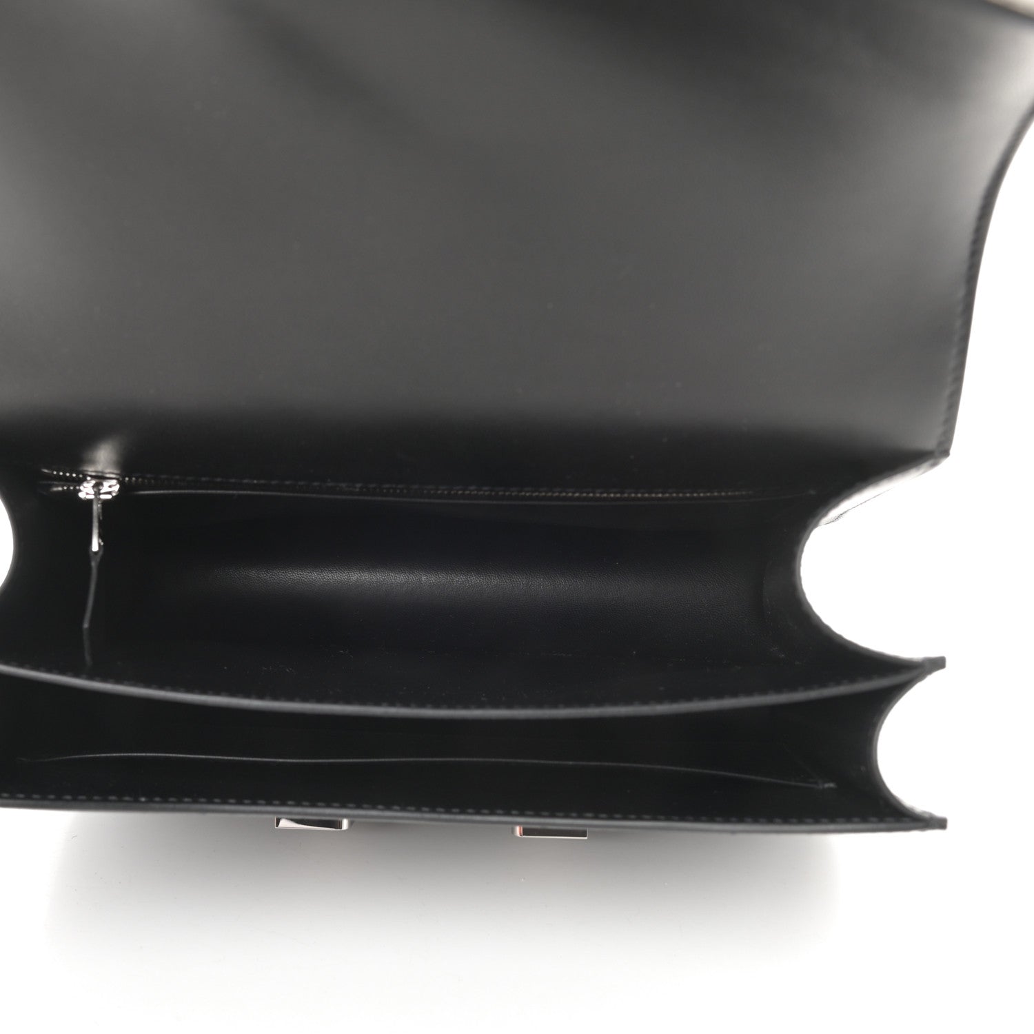 Hermes Grained Monsieur Lizard Constance 24 Black Ombre 5 of 13