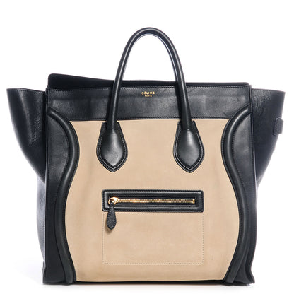 Celine Nubuck Smooth Calfskin Medium Luggage Navy 1 of 8
