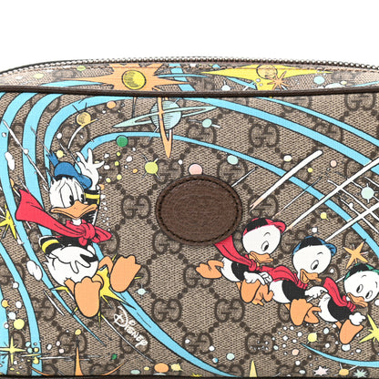 Gucci X DISNEY GG Supreme Monogram Donald Duck Small Interlocking G Belt Bag 90 36 Beige Multicolor New Acero 8 of 10
