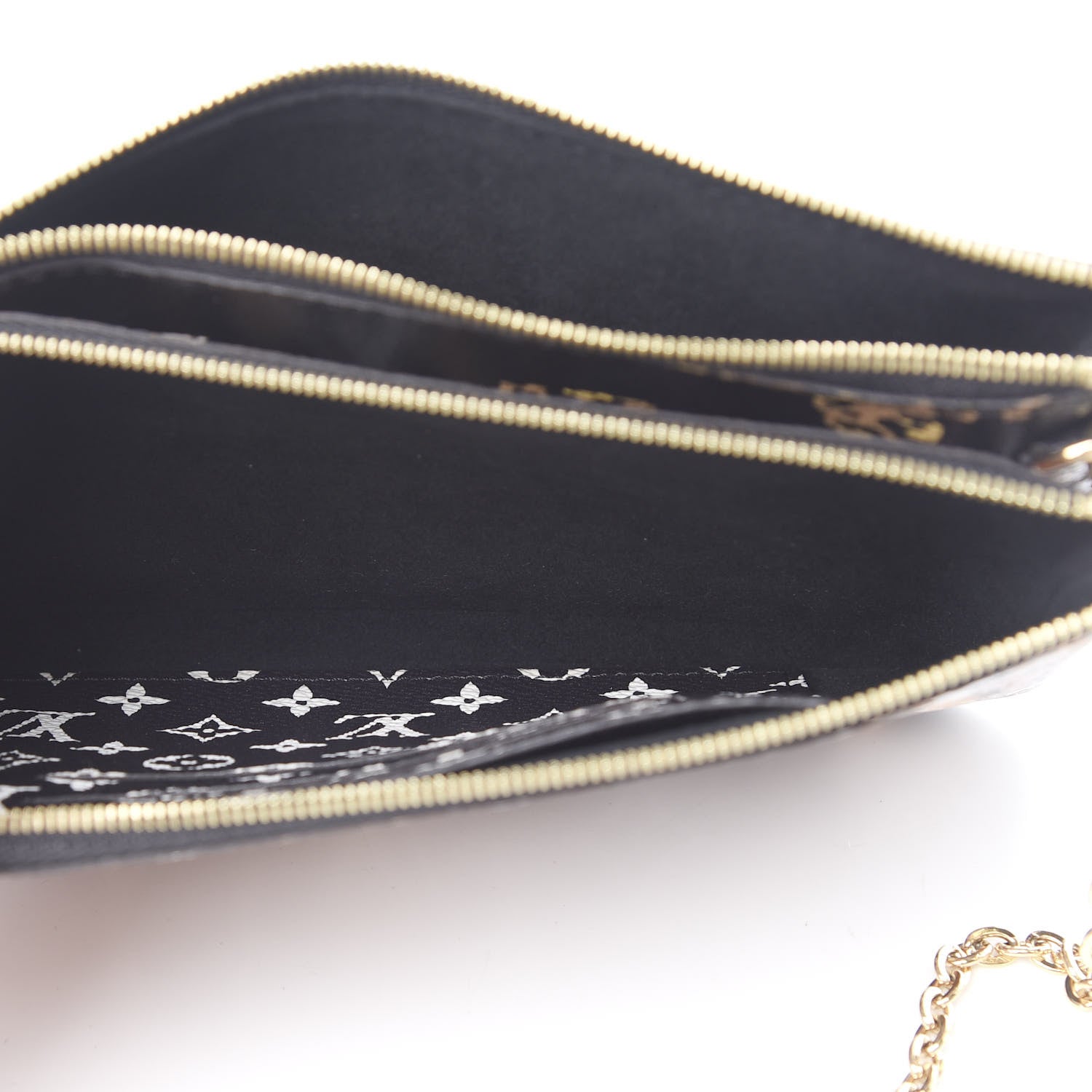 Louis Vuitton Monogram Giant Jungle Pochette Double Zip Black 6 of 11
