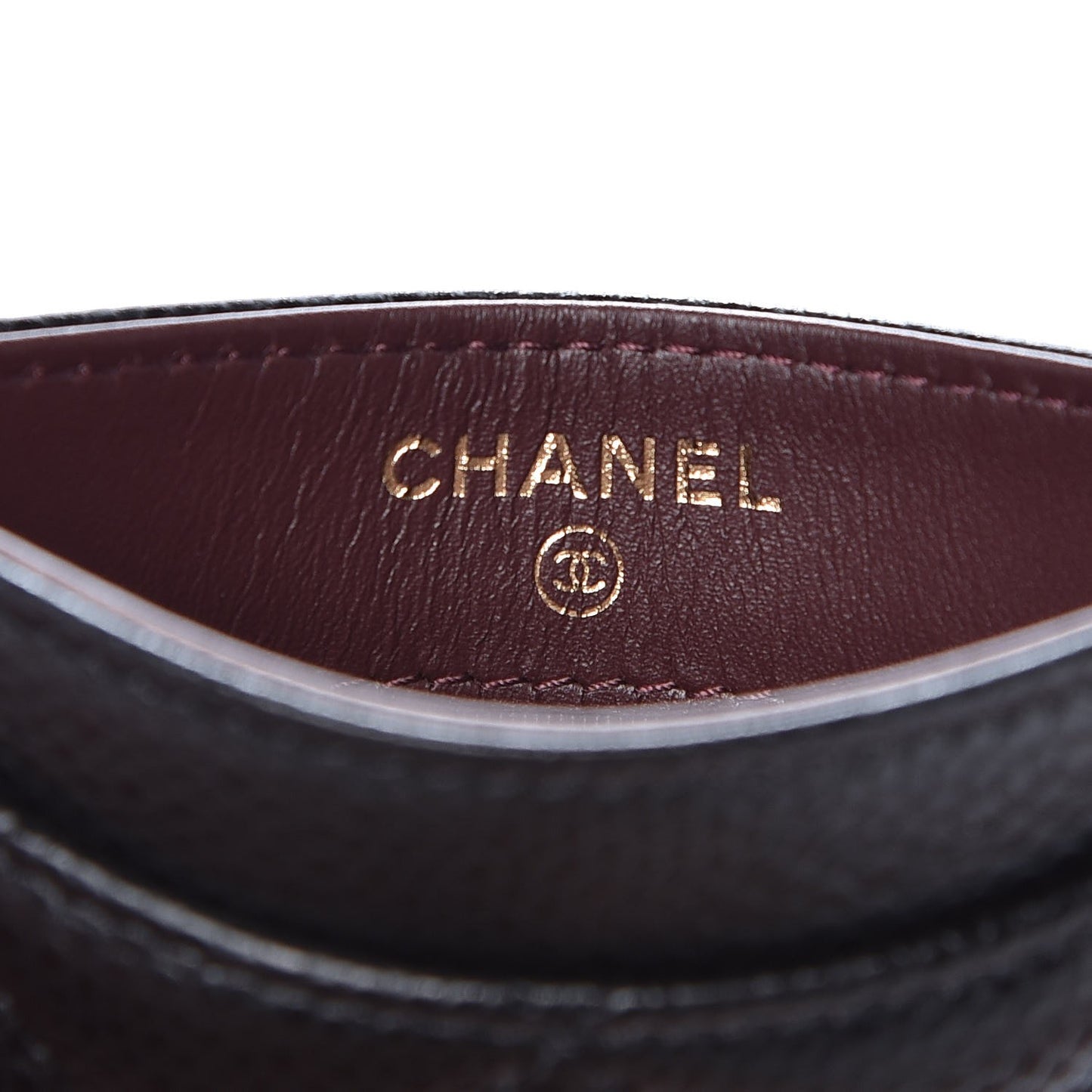 Caviar Quilted Card Holder Black