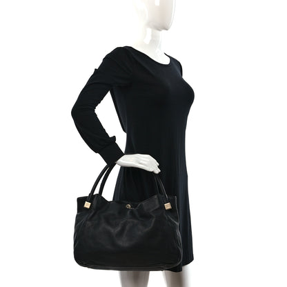 Chanel Calfskin CC Dice Tote Bag Black 2 of 9