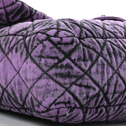 Chanel Denim Quilted Denimpression Flap Purple Black 9 of 11
