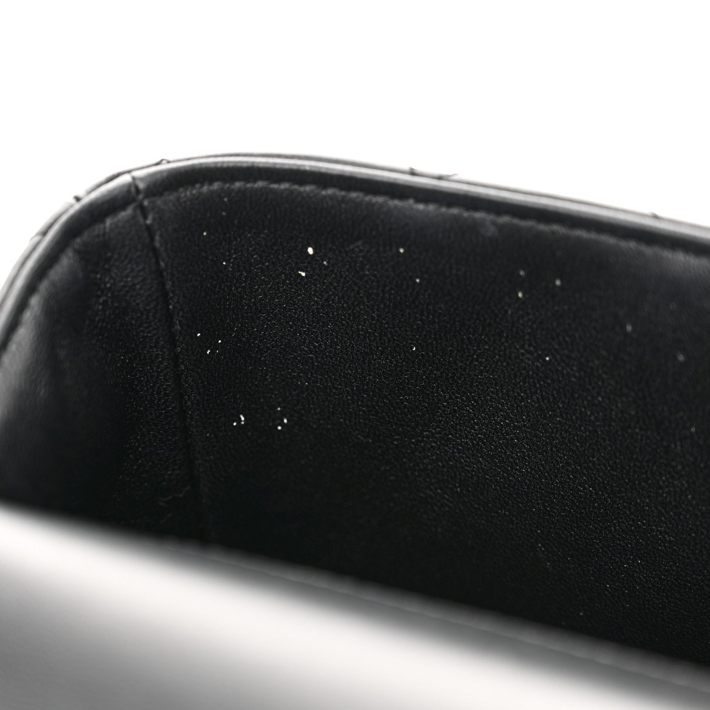 Lambskin Enamel Quilted Mini Flap Black