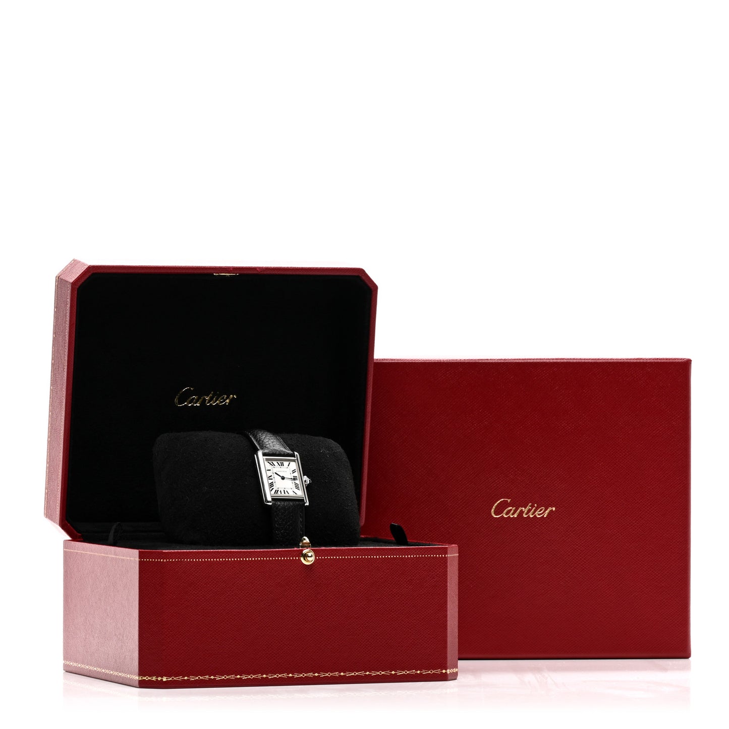 Stainless Steel Calfskin 22mm Must de Cartier Tank Quartz Watch