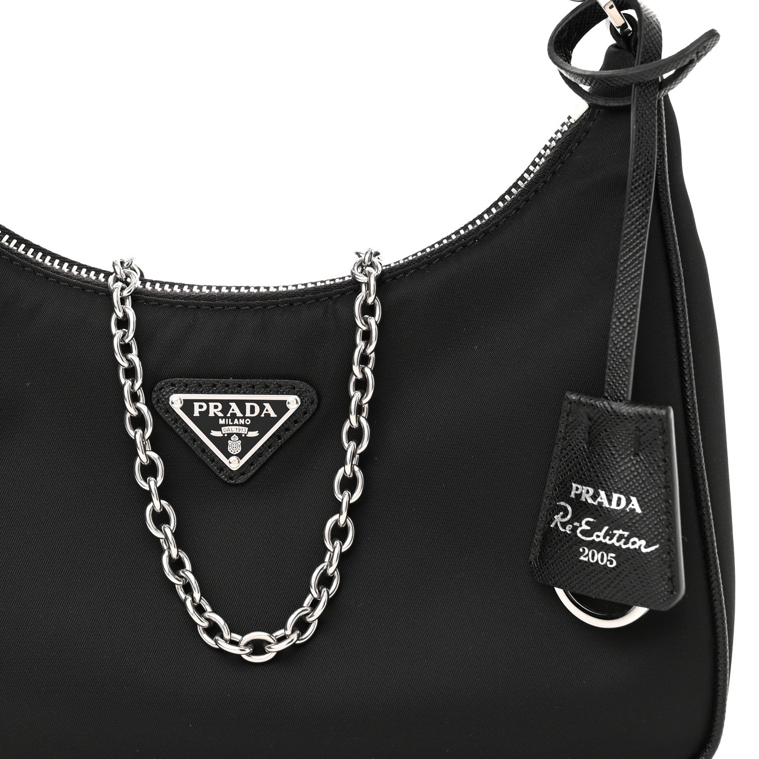 Prada Nylon Re-Edition 2005 Shoulder Bag Black 7 of 11