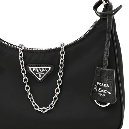 Prada Nylon Re-Edition 2005 Shoulder Bag Black 7 of 11