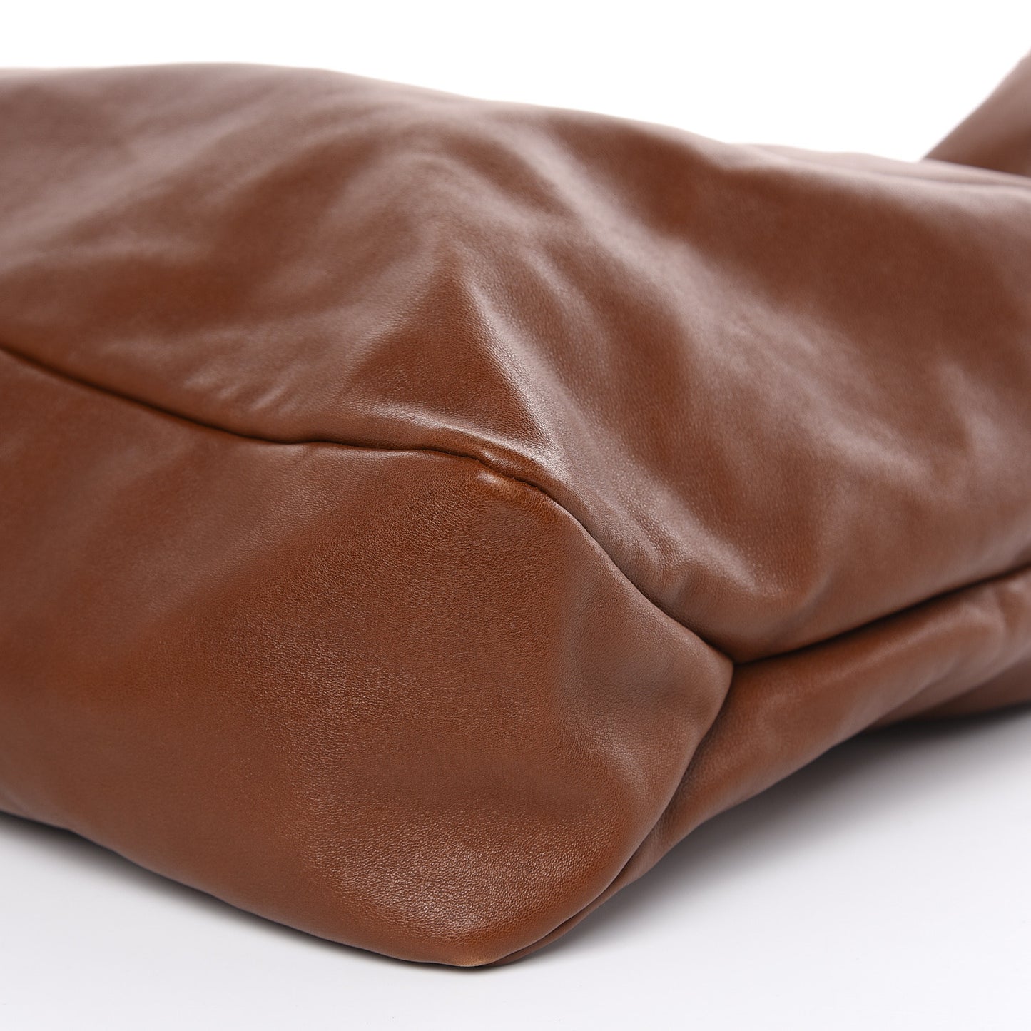 Calfskin Large Horsebit Chain Hobo Brown