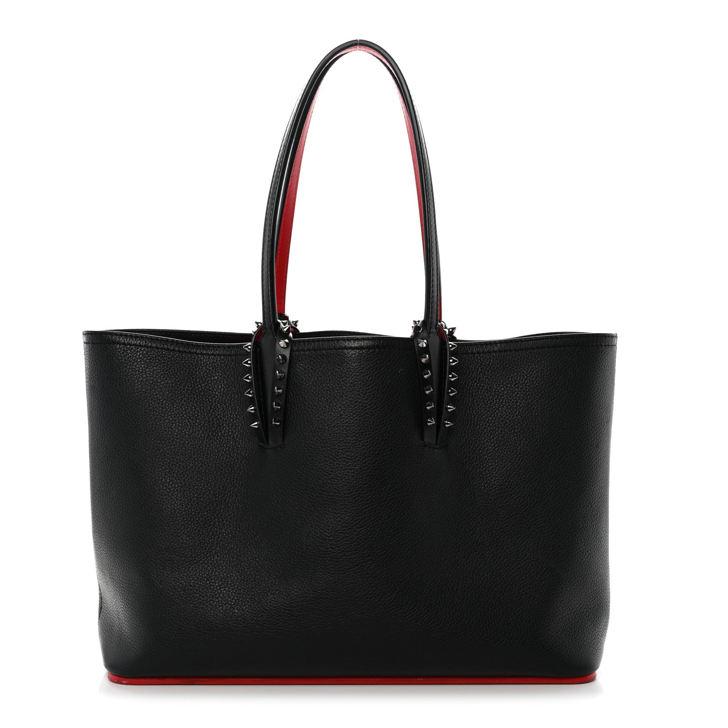 Christian Louboutin Calfskin Spikes East West Cabata Tote Black Black 1 of 14