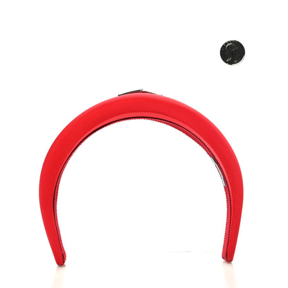Prada Re-Nylon Triangle Logo Headband Fuoco 2 of 4