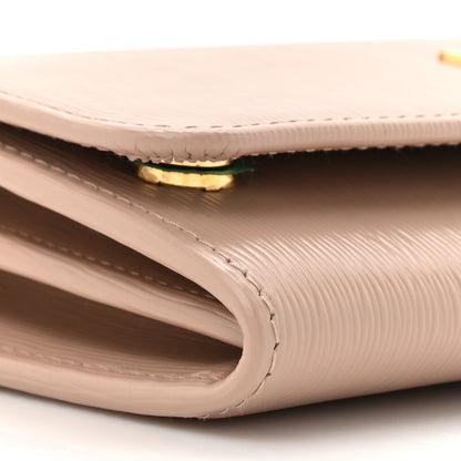 Prada Vitello Move Metal Oro Chain Wallet Cipria 9 of 10