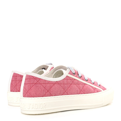 Christian Dior Canvas Cannage Walk 'N' Dior Low Top Sneakers 36.5 Taffy Pink 5 of 11